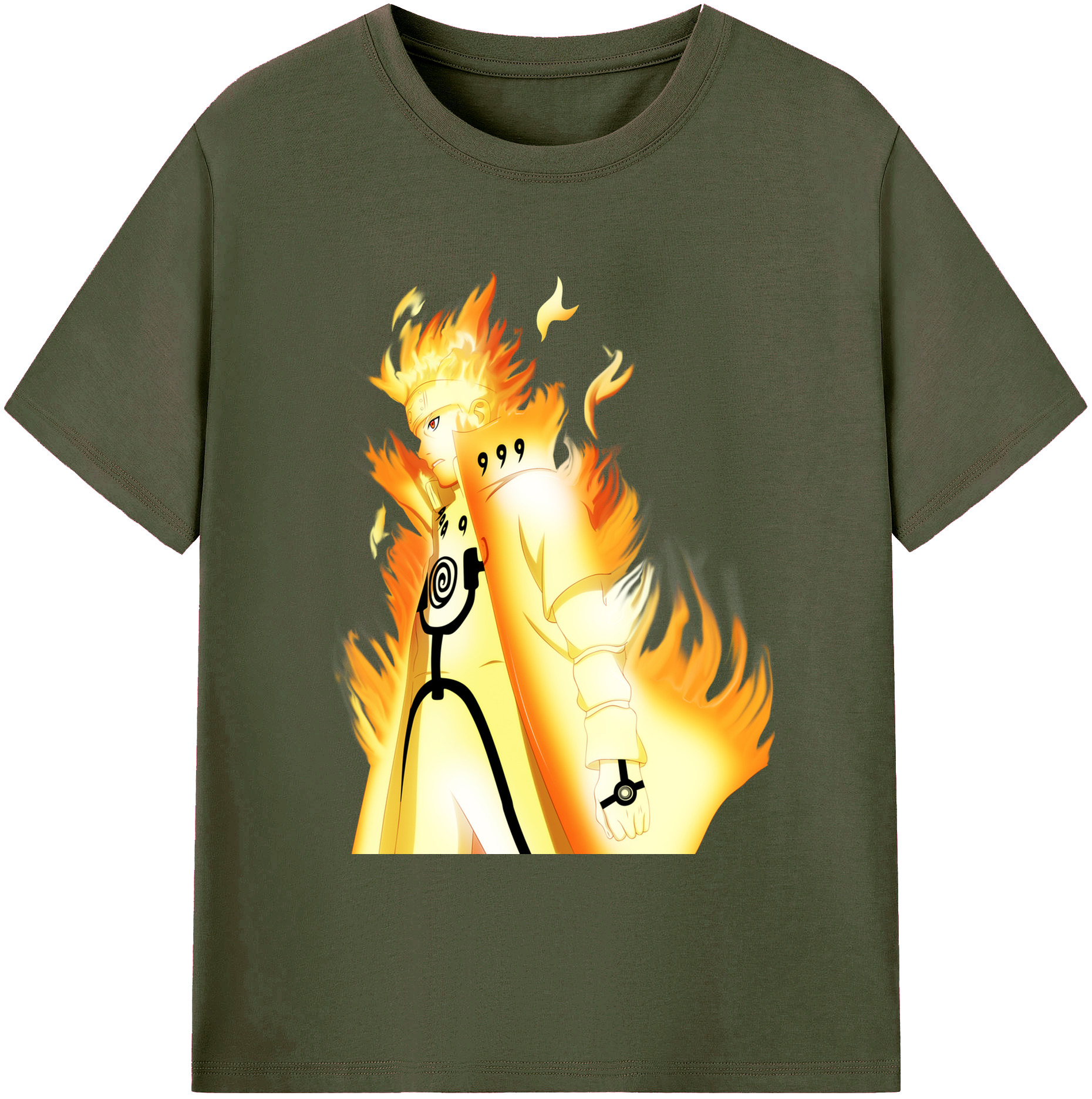 （画像用） NARUTO -ナルト- うずまき ナルト Uzumaki Naruto 綿100％ メンズ半袖Tシャツ｜肌触りやわらか＆通気性